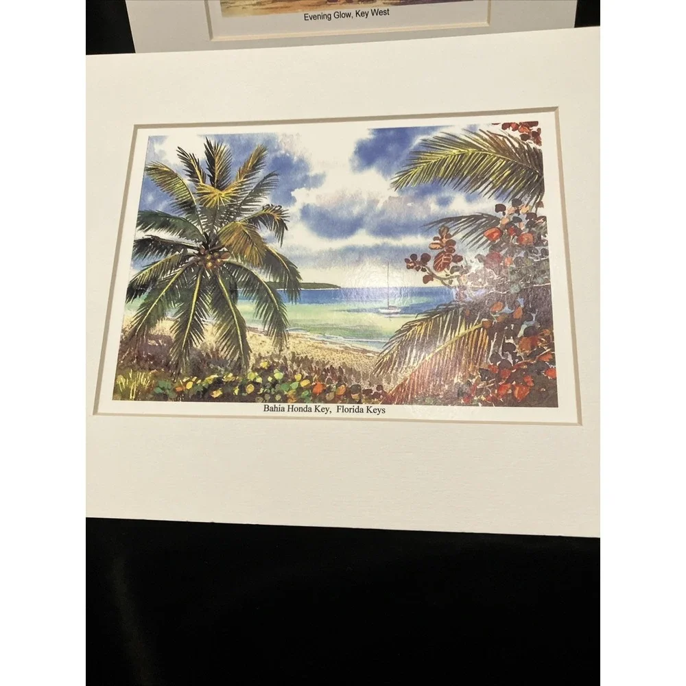 Bahia Honda Evening Glow Florida Keys Sailboat Tropical Painting George Salhofer